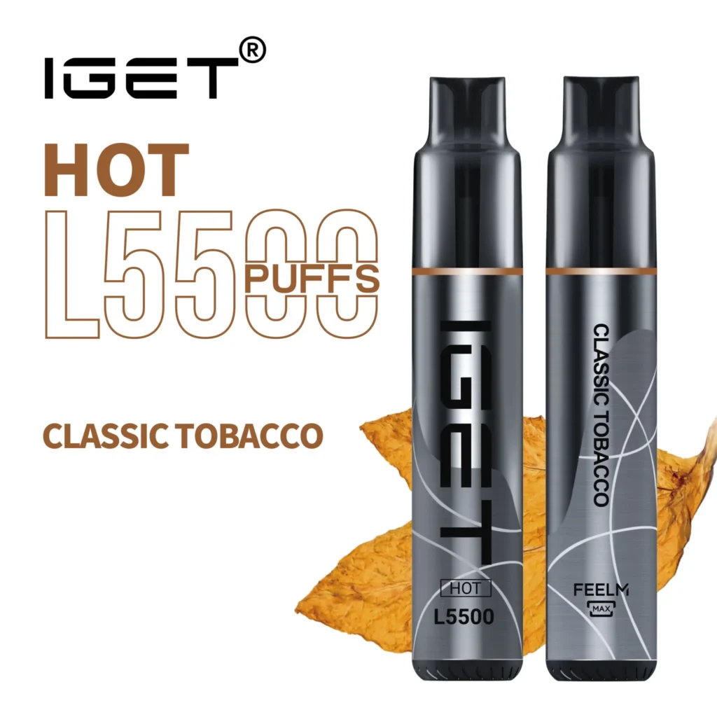 Buy IGET HOT CLASSIC TOBACCO 5500 PUFFS